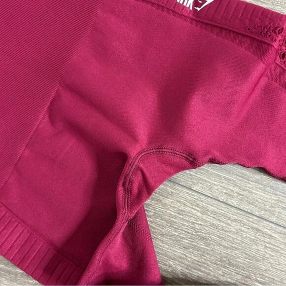 Gymshark Seamless Energy High Waisted Leggings Beet Red Full Length Size XS - Picture 10 of 16